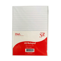 Stat A5 Ruling Notepad 8mm 50pcs (White) - £22.41 GBP