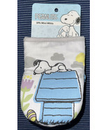 Peanuts Snoopy on Doghouse Spring Theme 2 Pk Kitchen Oven Mini Mitts New... - £13.29 GBP