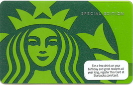 Starbucks 2011 Green Siren 40th Anniversary Collectible Gift Card New No Value - $2.99