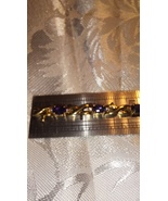 14K Yellow Gold 6.25" Amethyst Bracelet w Accent Diamonds Delicately Bea... - $900.00