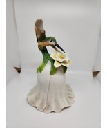 Vintage Porcelain Hummingbird and Flower Bell - Avon Fine Collectibles - £16.82 GBP