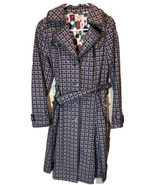 Penguin Retro Trench Coat Checkered Munsingwear Women’s Small Vintage - £17.70 GBP