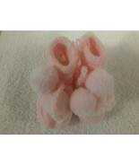 Homemade Crochet Baby Booties in Light Pink Color - £14.70 GBP