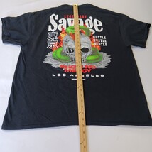 Popular Poison Legendary Savage Men’s Black Cotton Graphic T-Shirt Size XL image 7