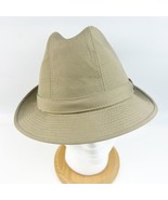 Vintage Dorfman Pacific Co. Canvas Fedora Hat Men’s Khaki Sports M Lining - $34.27 CAD