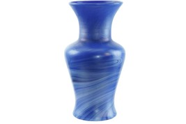 c1920 American Imperial Lead Luster Cobalt Iridescent Swirled vase - £254.45 GBP