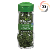 3x Shakers McCormick Gourmet Natural Flat Leaf Parsley Seasoning GMO Free | .2oz - £19.11 GBP