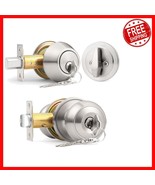 Versatile Stainless Steel Entry Door Knob Set with Adjustable Deadbolt D... - $789.10 MXN