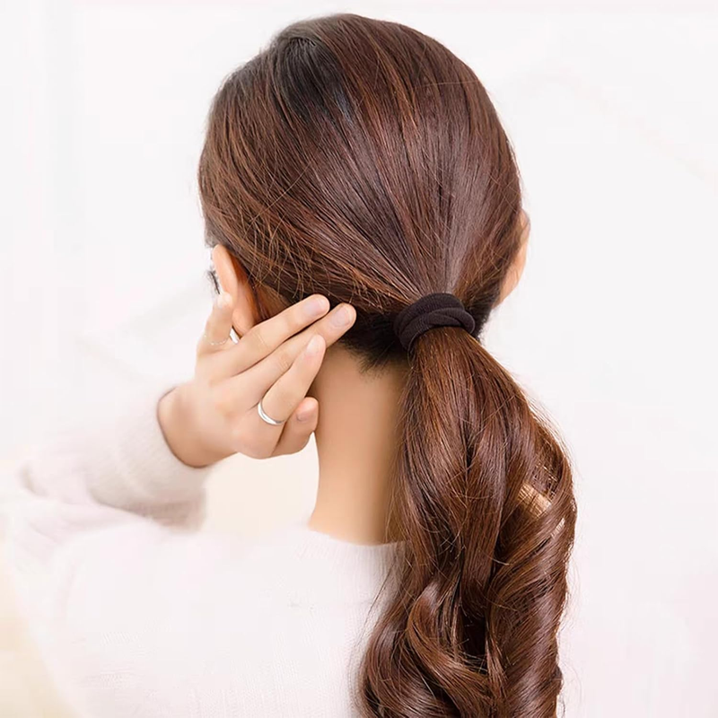 200PCS Black Hair Ties for Women & Girls Men Kids Toddler - Seamless, Thick, No  Item image 7