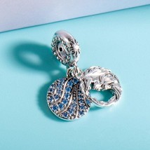 925 Sterling Silver Disney Frozen Elsa &amp; Nokk &quot;Inner Strength&quot; Charm with Enamel - £14.55 GBP