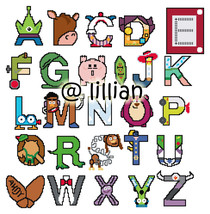 Toy Story Friends Alphabetical Abc To Z Sampler Cross Stitch Pattern Patterns - £5.44 GBP