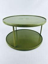 Vintage 70s Rubbermaid 2-Tier Carousel Lazy Susan Turntable Avocado Gree... - $18.88