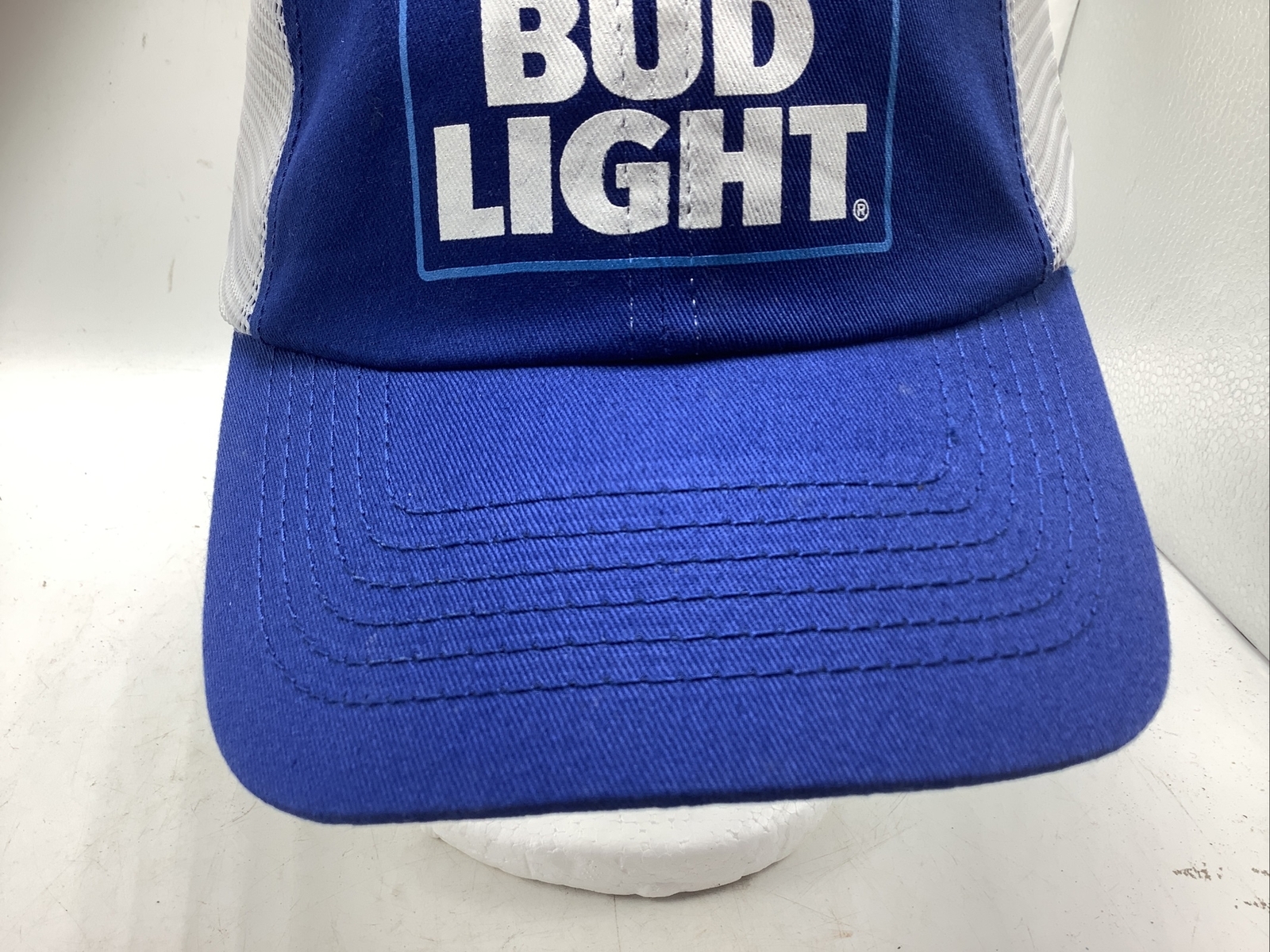 new Vintage Bud Light Beer Trucker Hat Mesh Snapback Blue VTG Item image 3
