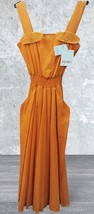 Dress Woman Summer Sports Orange Solid Colour 42 44 It Light Straps - £58.62 GBP+