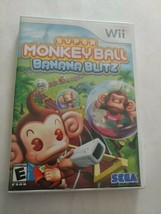 Nintendo Wii Super Monkey Ball Banana Blitz CIB Tested Working complete manual - £3.99 GBP