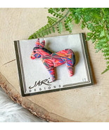 Handmade Polymer Clay Rainbow Zebra Pin Jewelry Animal JARI Designs Broo... - $255.45 MXN