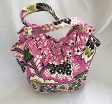 Vera Bradley Mini Tote pink Floral Quilted  Cotton Bag - £14.46 GBP