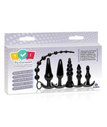 Try-curious Anal Plug Kit - Black - $28.50