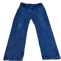 Wrangler Jeans Mens Size 36x34 Blue Denim Relaxed Fit Straight Leg - $16.27