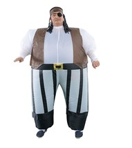 Inflatable Fun Friendly Pirate Suit Costume Halloween or Cosplay - £31.17 GBP
