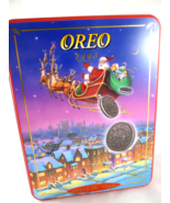 Vintage 1995 Christmas Oreo Tin Box Unlock The Magic  - $10.84 CAD