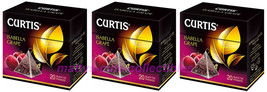 CURTIS Black Tea Isabella Grape SET of 3 BOXES X 20 = 60 Pyramids US Seller Impo - £13.17 GBP