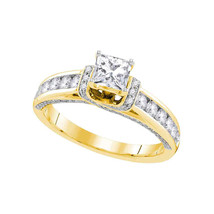 14k Yellow Gold Princess Diamond Solitaire Bridal Wedding Engagement Ring 1-1/4 - £2,218.99 GBP