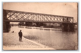 Electric Tramway Bridge Libourne France UNP DB Postcard U24 - £3.90 GBP