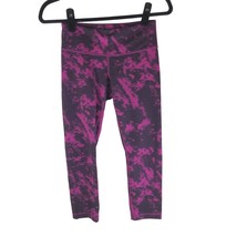 Lululemon Womens Wunder Under Crop Roll Down Breezie Regal Plum Black 4 - £18.90 GBP