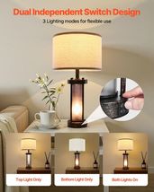 Table Lamps Set of 2, Dimmable Farmhouse Bedside Nightstand Lamps, Vinta... - $76.73 CAD