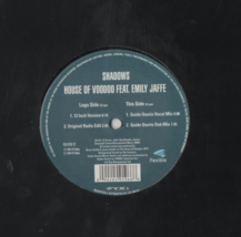 House of Vodoo Feat. Emily Jaffe Shadows Vinyl LP Guido Osario Remixes - $7.95