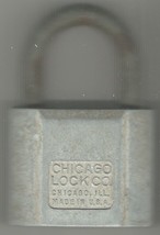 Antique Tumbler Old PADLOCK Chicago Lock Company Chicago Illinois usa NO KEY - £13.75 GBP