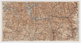 1911 Antique Map Of Baden Haslach Wolfach Lahr Elsach Zell Schiltach / Germany - £16.17 GBP
