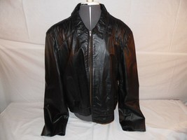 leather jacket made in Argentina Medium Black - £29.35 GBP