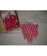 LOT 51 Vintage Red &amp; Pink ceramic Christmas c9 Bulbs Westinghouse &amp; othe... - $56.84 CAD