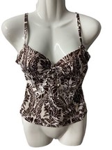 Victorias Secret Tankini Size  34A Brown White Floral Sweetheart Neckling - £7.13 GBP