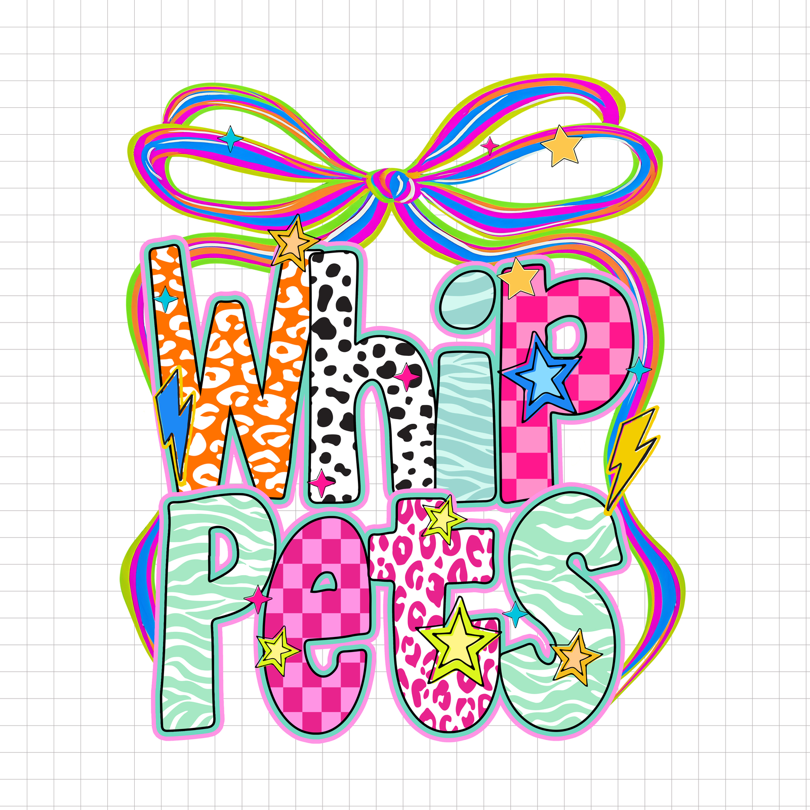Preppy Whippets PNG, Whippets Mascot Coquette Bow PNG, Funky Leopard Let... - $2.50