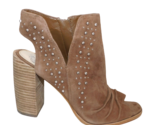 Vince Camuto Machine Studded Bootie Sandals sz 9.5 Brown Suede - £27.33 GBP