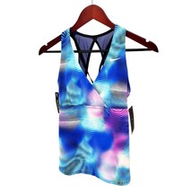 NIKE Bikini top Layered Cross-back Tankini Top Activewear Swimwear Tie-Dye - £25.75 GBP