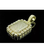 Coupe Ronde Imitation Diamant Chien Étiquette 925 Argent Pendentif En 14... - $2,240.73 MXN