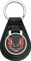 Leather Keychain Ring With Red Wings Up Bird For Pontiac Firebird and Trans AM - £13.35 GBP
