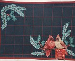 Set of 2 Same Tapestry Placemats,13&quot;x18&quot;,CHRISTMAS CARDINAL BIRDS ON BRA... - $17.81