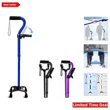 Adjustable Walking Cane with 4-Pronged Base &amp; Dual Handles for Optimal S... - $88.06