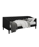 Twin size Modern Black Fabric Upholstered Button-Tufted Daybed - $679.50 CAD
