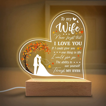 Gifts for Wife from Husband, Acrylic Night Light Gifts for Wife - to My Wife Nev - £23.04 GBP