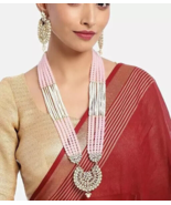 Joharibazar Rajasthani Gold Plated Kundan Pendant Necklace Earring  Jewe... - €28,09 EUR