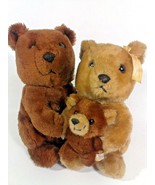 Vintage 1983 Dakin Three Little Bears Plush Family Mama Papa Baby Stuffe... - $82.25 CAD