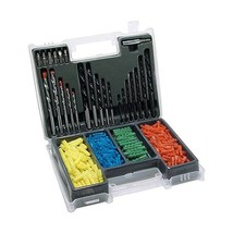 DRILL SCREWDRIVER BIT &amp; WALL PLUG SET 300 PIECE TOOLS ACCESSORIES P322 - $14.23