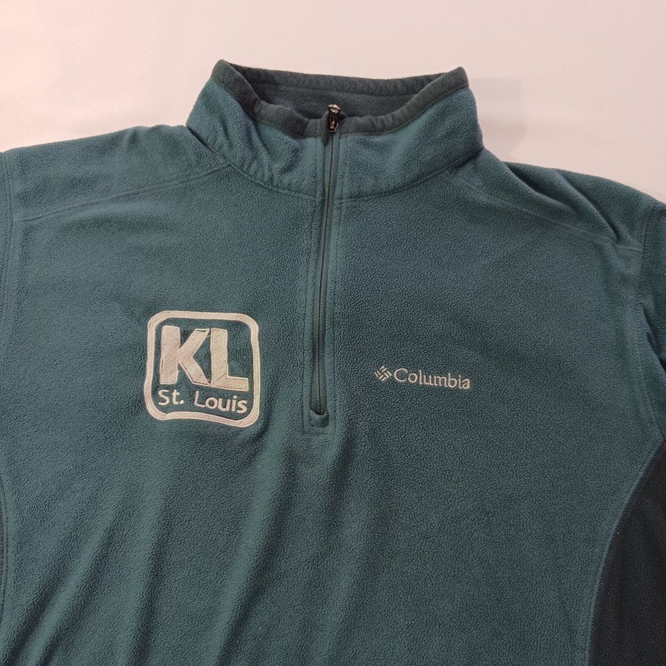 Columbia XM6279 KL ST. LOUIS Men's Green Pine Ridge Fleece 1/4 Zip Sweatshirt M Item image 4