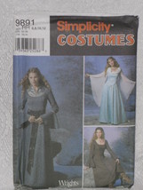 Simplicity Pattern 9891 Medieval Maiden Costumes Sizes 6 8 10 12 Uncut Vintage - £7.95 GBP